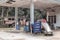 Abandoned gasoline station in ruins in Port Barton Palawan the Philippines