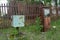 Abandoned gasoline station during summer in the lost forgotten village