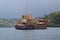 An abandoned general cargo ship `Anina` built 1970 and left to rust in the Bay of St. George`s Grenada