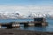 Abandoned harbour in the the Russian ghost town Pyramiden