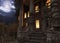 Abandoned haunted house refuge of spirits moonlit night 3d illustration