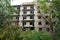 Abandoned high-rise building in the Chernobyl region. Eviction from apartments