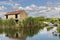 Abandoned house and boat in the Neretva delta in Croatia.