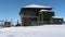 Abandoned house ghost town of Gudym Anadyr-1 Chukotka of far north of Russia.