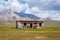 Abandoned house with horses, Song Kul