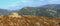 abandoned house made of big stones above the hill and the wild a