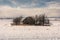 Abandoned house in winter