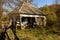 Abandoned houses in the countryside where agricultural workers lived, which became a retro style of Tarkovsky in the summer.