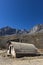 Abandoned housing in the andes mountain range