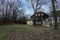 abandoned hunting house in the forest