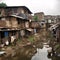 Abandoned huts, old houses or slums. Generative AI
