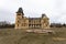 The abandoned Kegl castle in Csalapuszta, Hungary on a winter day