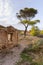 Abandoned and let in ruins house from Lavreotiki