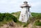 Abandoned lighthouse near St. Peter's harbour on Prince Edward Island, Canada