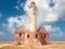 The abandoned lighthouse ruin on Klein Curacao Island