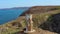 Abandoned lighthouse on top of the rocks