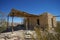 Abandoned limestone house in terlingua ghost town texas