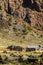 Abandoned livestock farm in the mountains