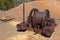 Abandoned mine winch left at the mine