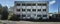 Abandoned office building with windows without glass panes, left to decay, on the former inner-German border