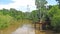 Abandoned oil derricks on the Sabine River