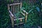 abandoned old bamboo armchair