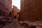 Abandoned old town with clay walls, Morocco