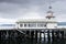 Abandoned old Victorian wooden pier building at Dunoon