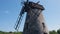 Abandoned old windmill of the bay Farosund Gotland island