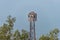 Abandoned old wooden observation tower for forestry ranger located on the high mountain