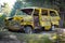 Abandoned Old Yellow Minibus