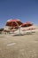 Abandoned parasols, Dead Sea, En Gedi, Israel