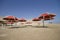 Abandoned parasols, Dead Sea, En Gedi, Israel