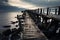 Abandoned pier derelict. Generate Ai