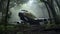 Abandoned Plane In Forest: Photorealistic Portraiture With Nature-inspired Camouflage