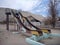 Abandoned playground in chuquicamata city