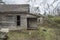 Abandoned railroad home and porch