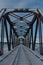 Abandoned railroad line bridge in Barachois, Quebec, Canada