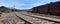 The abandoned railway carriages in Sumbay railway station near Arequipa, southern Peru