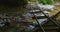 Abandoned railway track above the stream of Csarna