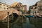 Abandoned renaissance building in old city of Chioggia