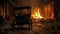 Abandoned Rickshaw Taxi In Burned Warehouse - Dark Cinematic Scene