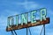 Abandoned roadside diner sign