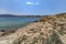 Abandoned rocky beach inaccessible to people on the island of Rab