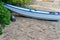 Abandoned rowboat on the beautiful beach