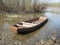 Abandoned rowing-boat