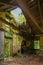 The abandoned ruin of the house at Lake Lagoa das Furnas on the