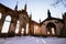 Abandoned ruined catholic church of the Saint Virgin Mary in Kamenka, Saratov Region