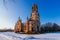 Abandoned ruined catholic church of the Saint Virgin Mary in Kamenka, Saratov Region