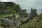 The abandoned ruined factory buildings of the Llanlleiana old porcelain works